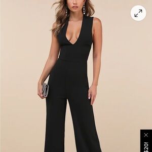 Lulu's Chic Black V-Neck Jumpsuit